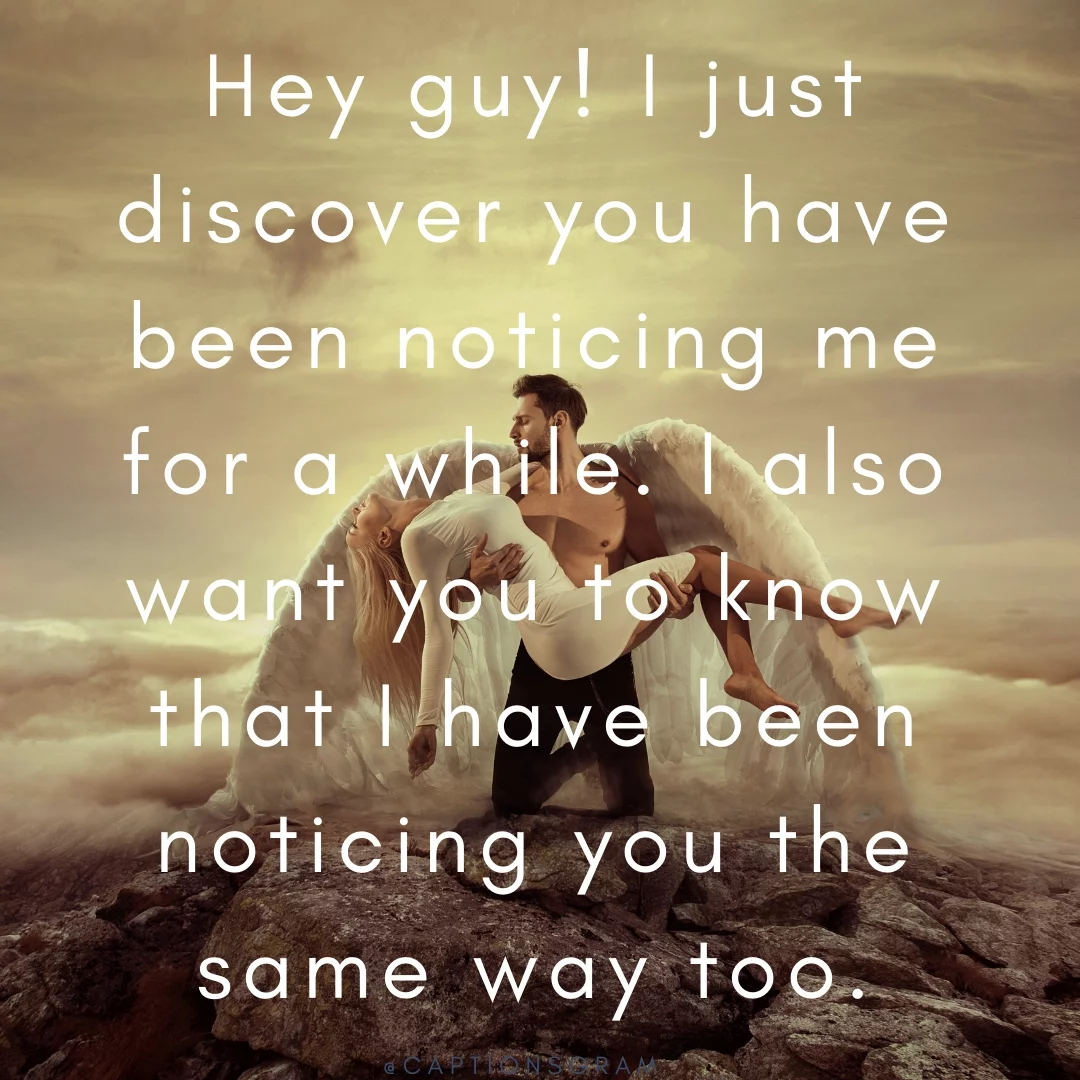 Hey guy! I just discover you have been noticing me for a while. I also want you to know that I have been noticing you the same way too.