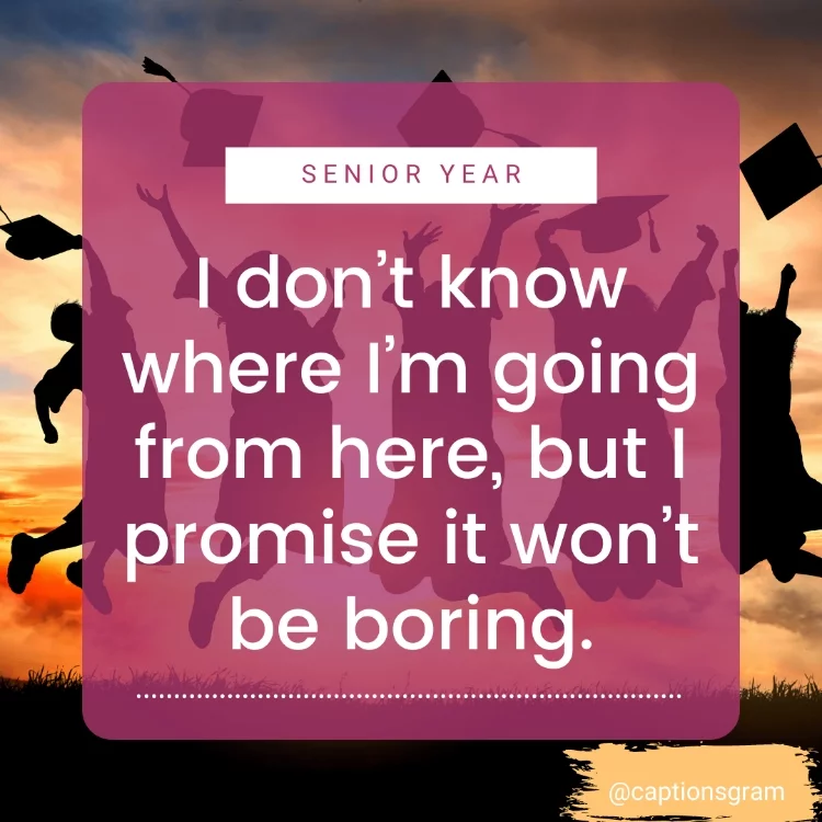 I don’t know where I’m going from here, but I promise it won’t be boring.