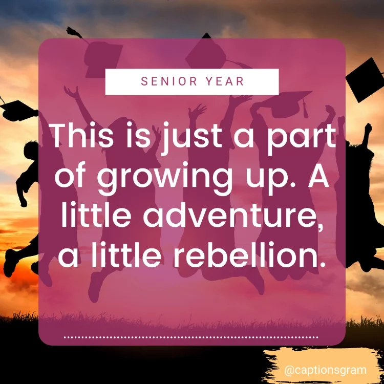 This is just a part of growing up. A little adventure, a little rebellion.