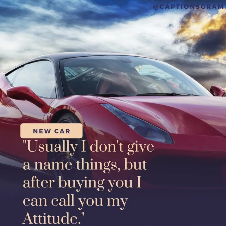 "Usually I don't give a name things, but after buying you I can call you my Attitude."