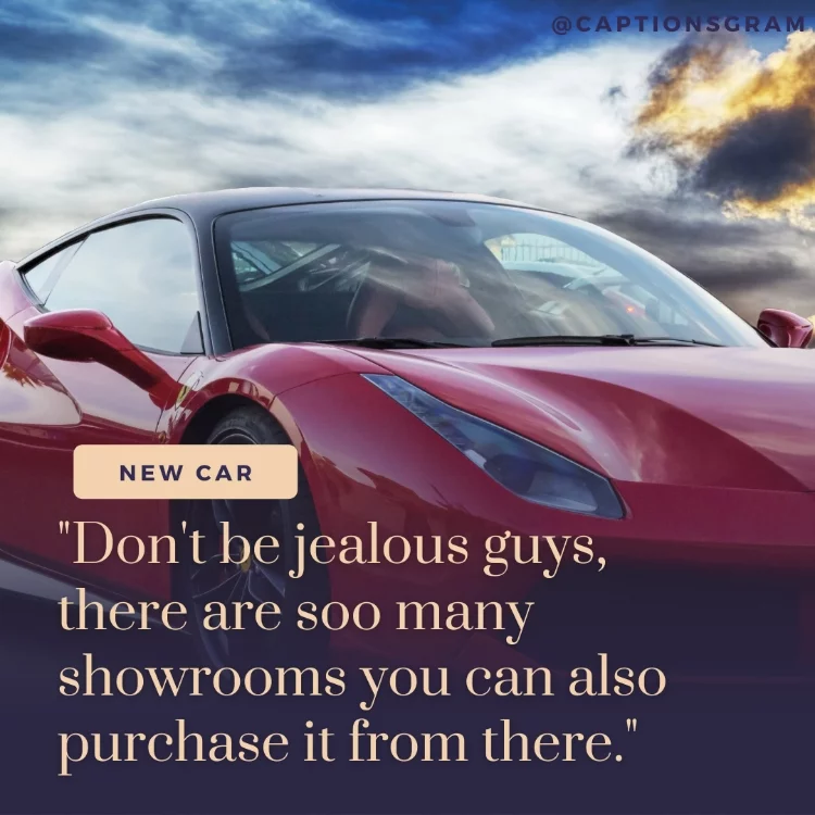 "Don't be jealous guys, there are soo many showrooms you can also purchase it from there."