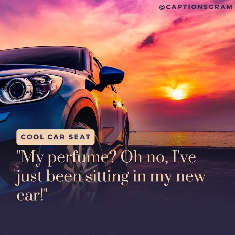 "My perfume? Oh no, I've just been sitting in my new car!"